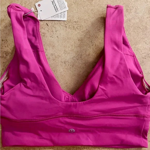 Lululemon Pink V-Neck Sports Bra - Picture 2 of 6